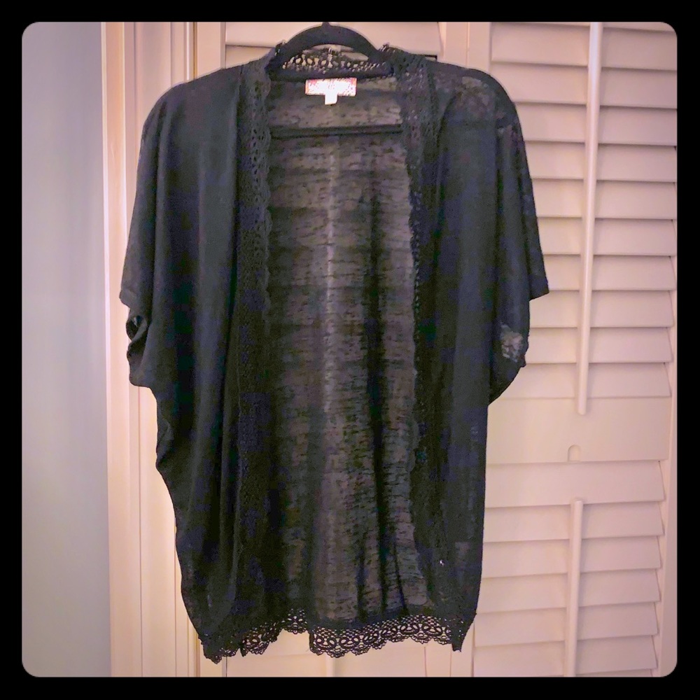 Pink Rose short sleeve cardigan